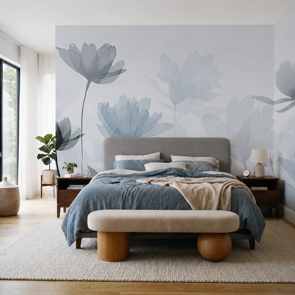 Flores transparentes com folhas Flores transparentes com folhas