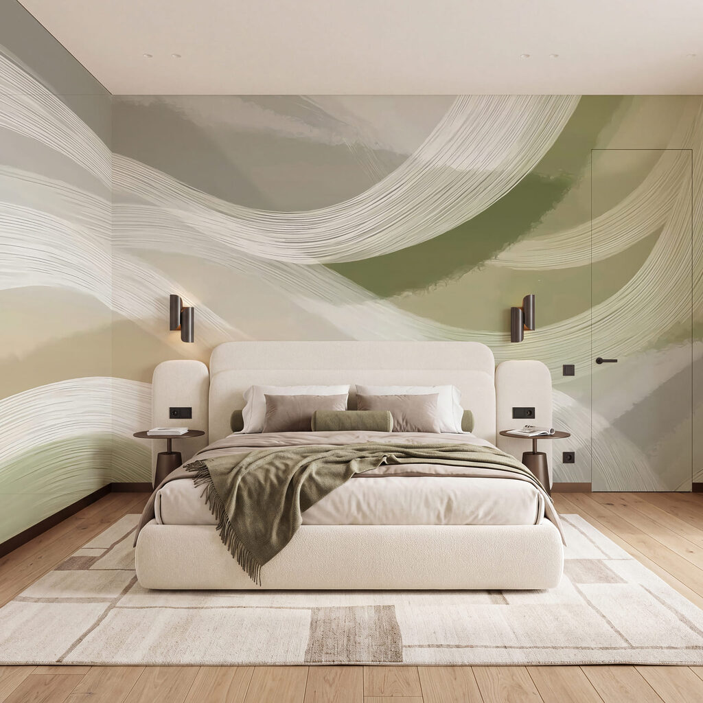 Ondas suaves em tons tranquilos Ondas suaves em tons tranquilos