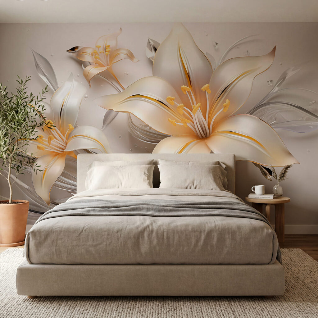 Flores delicadas em tons suaves