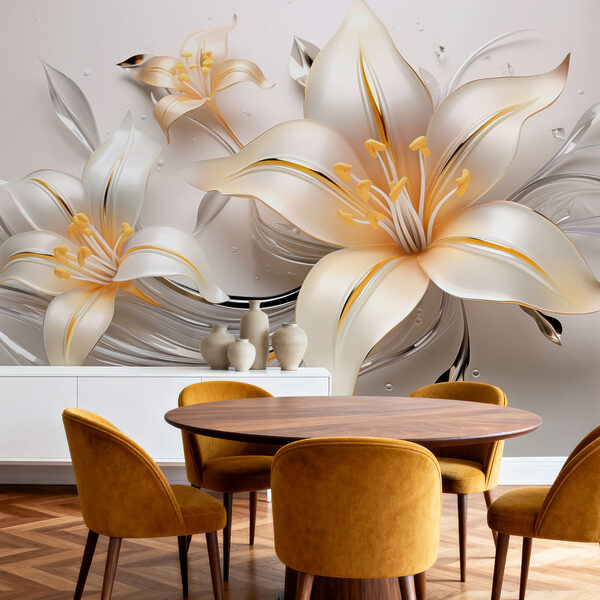Flores delicadas em tons suaves