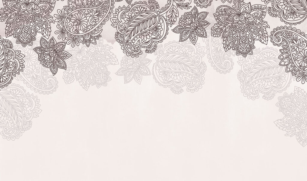Border of paisley and flowers