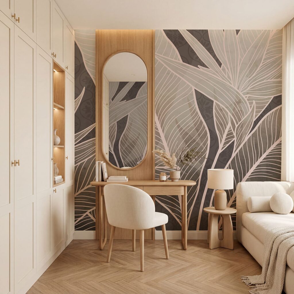 Tons suaves com elegância botânica Tons suaves com elegância botânica