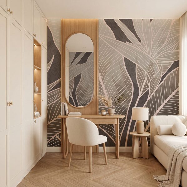 Tons suaves com elegância botânica Tons suaves com elegância botânica