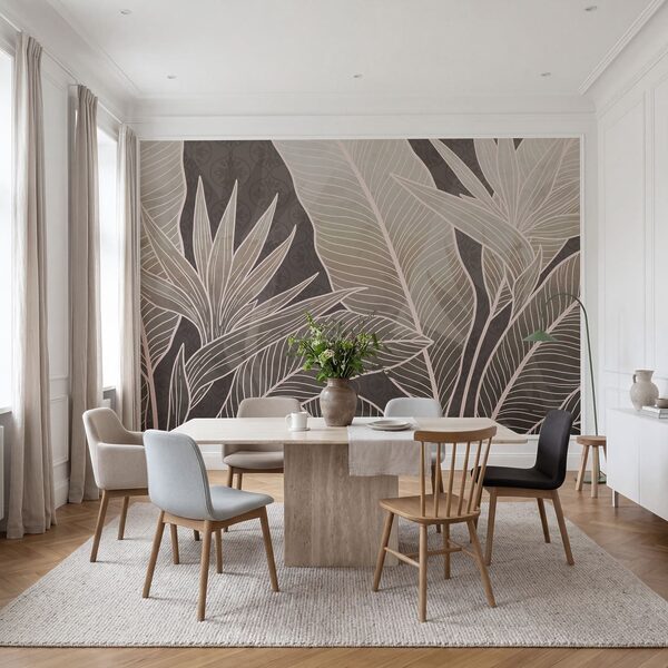 Tons suaves com elegância botânica Tons suaves com elegância botânica