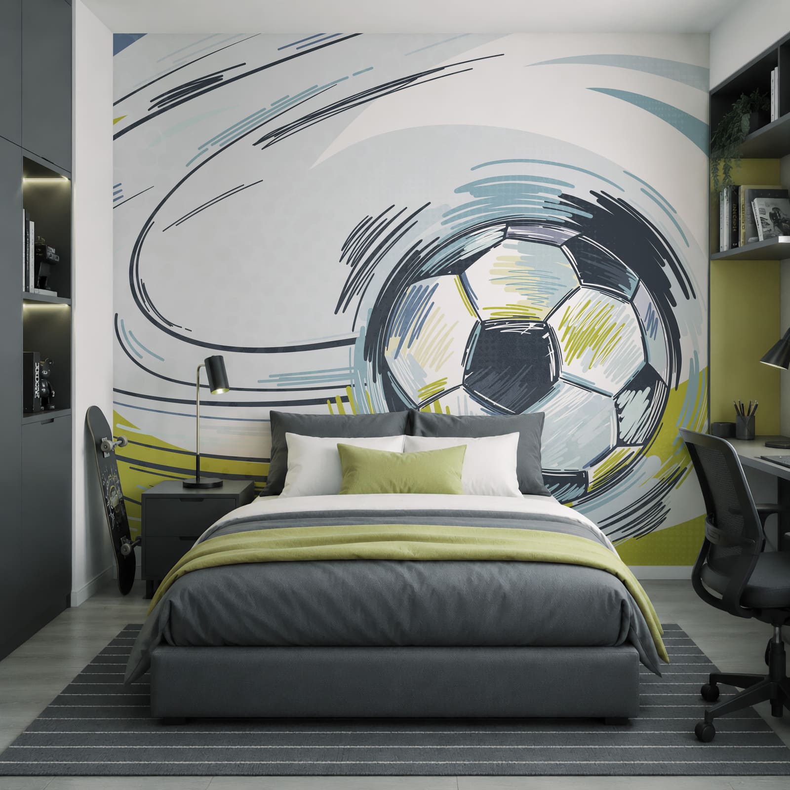 Bola de futebol em movimento Bola de futebol em movimento