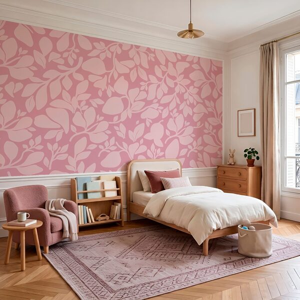 Padrão rosa com folhas Padrão rosa com folhas