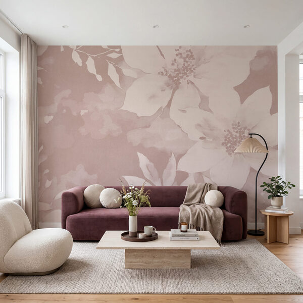 Elegância floral suave em tons suaves