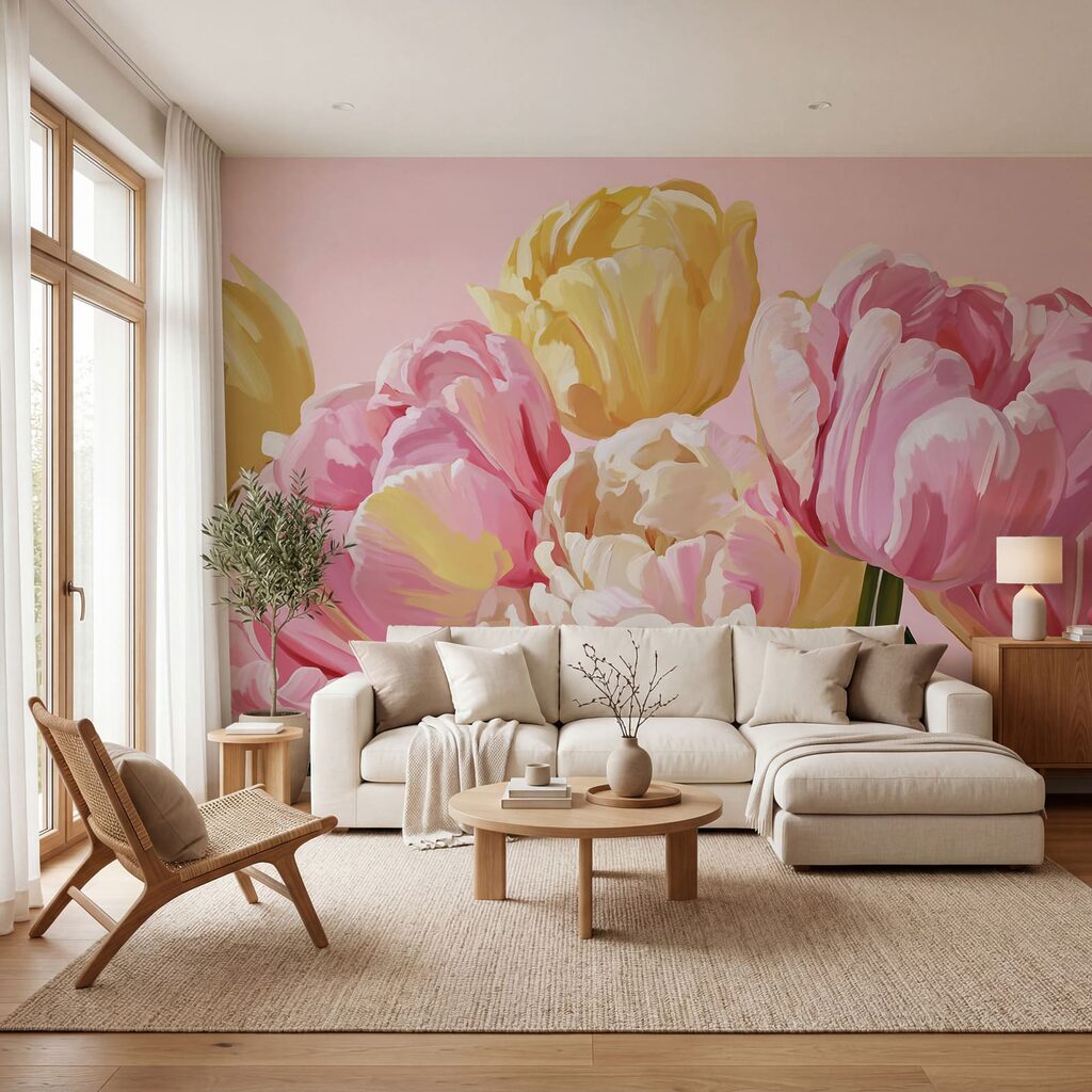 Lindas flores em tons suaves
