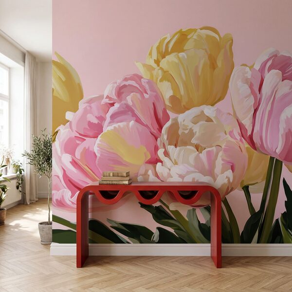 Lindas flores em tons suaves