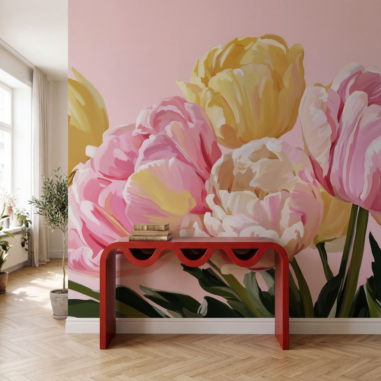 Lindas flores em tons suaves