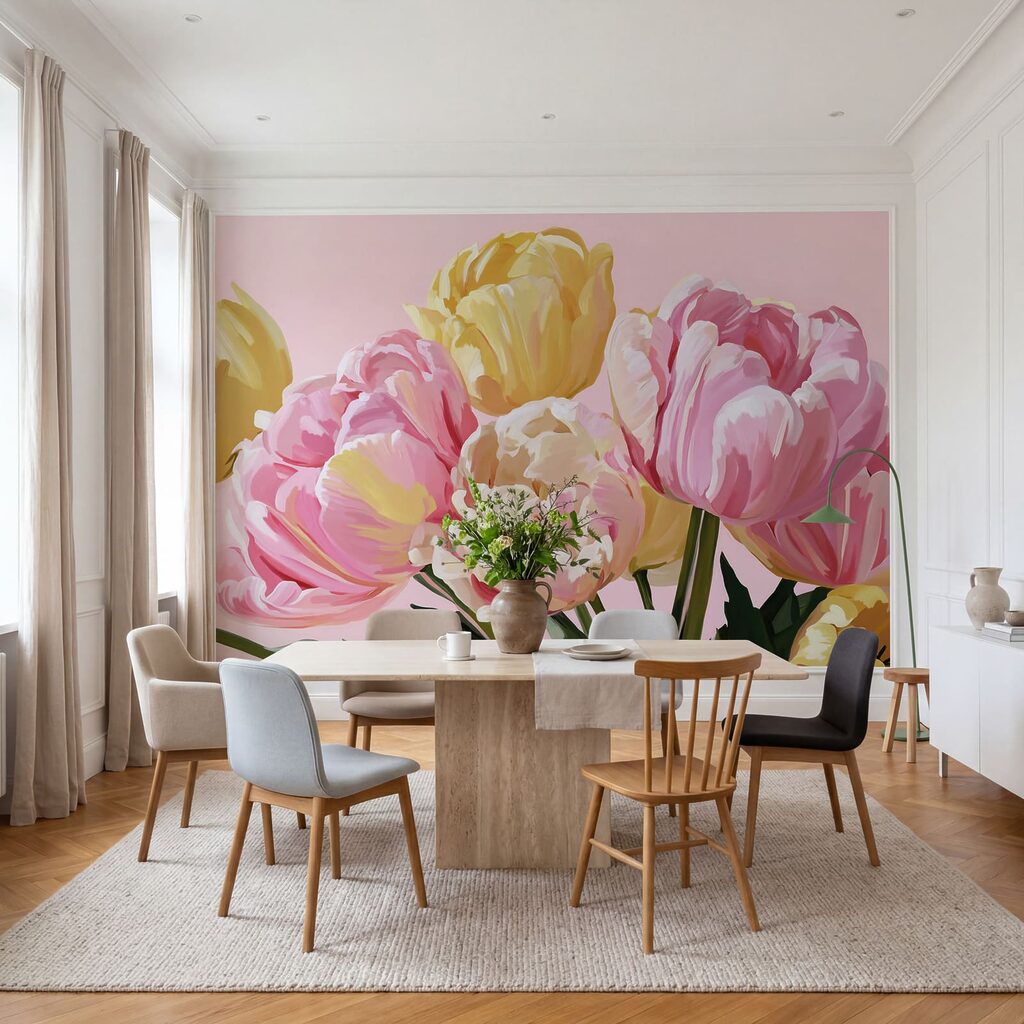Lindas flores em tons suaves