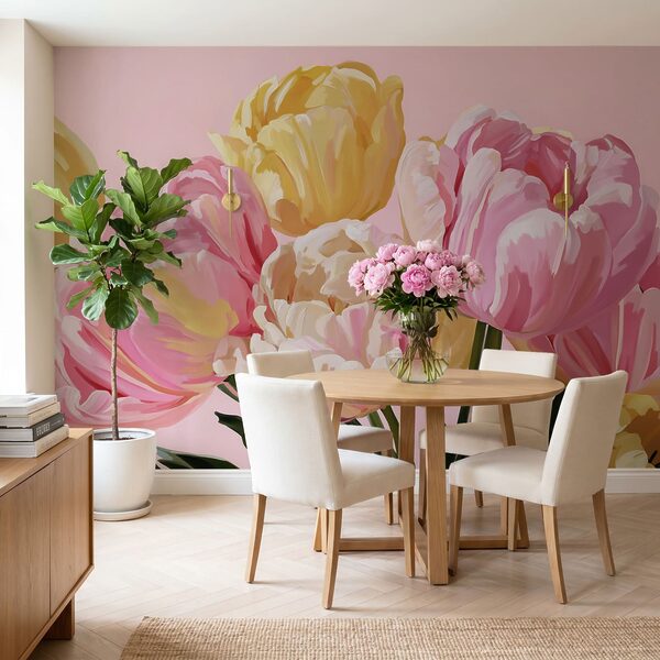 Lindas flores em tons suaves