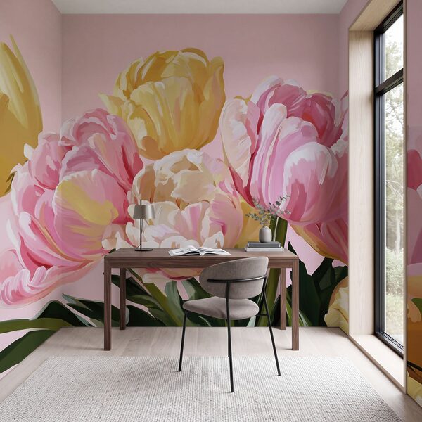 Lindas flores em tons suaves