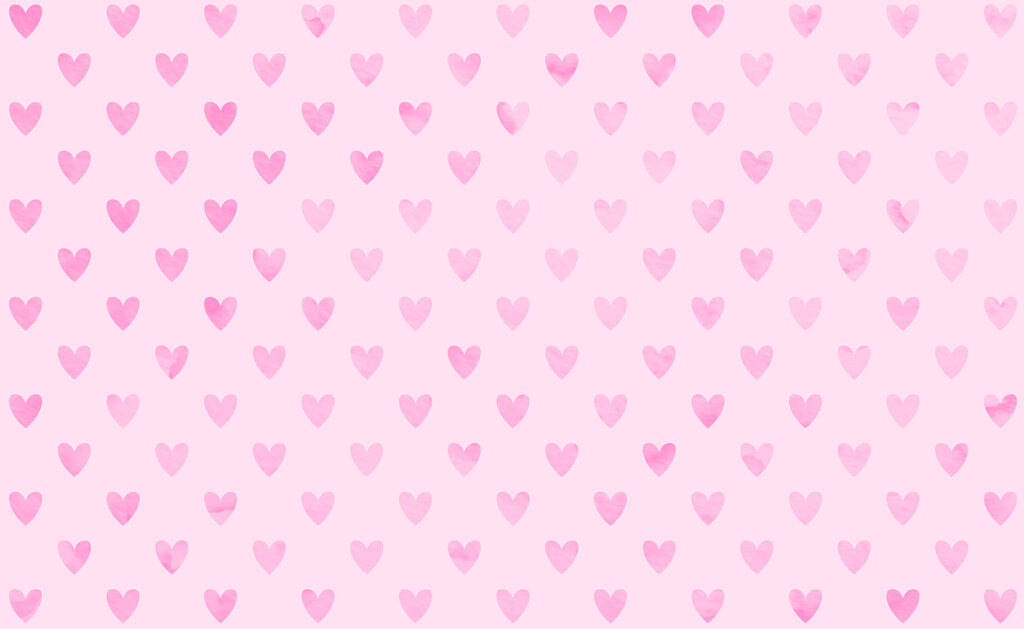 Pink hearts on a pink background
