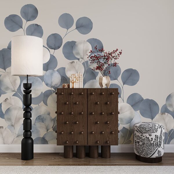 Folhas delicadas em tons suaves