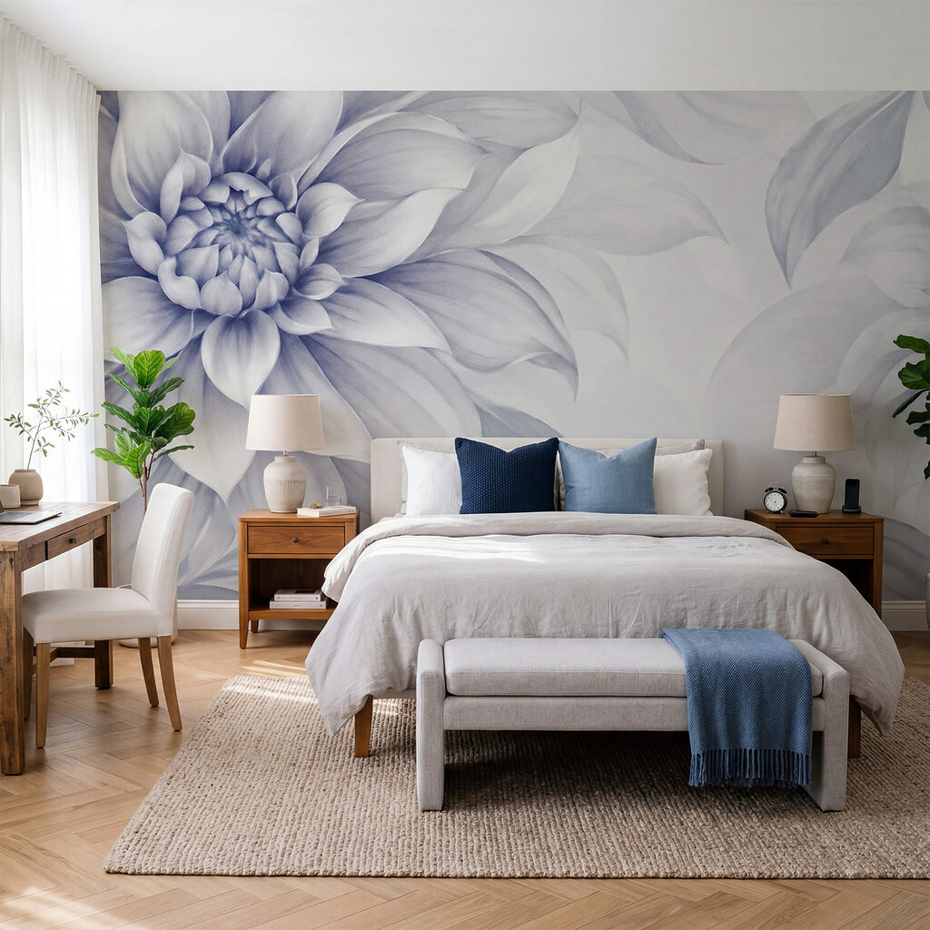Flores delicadas em tons suaves