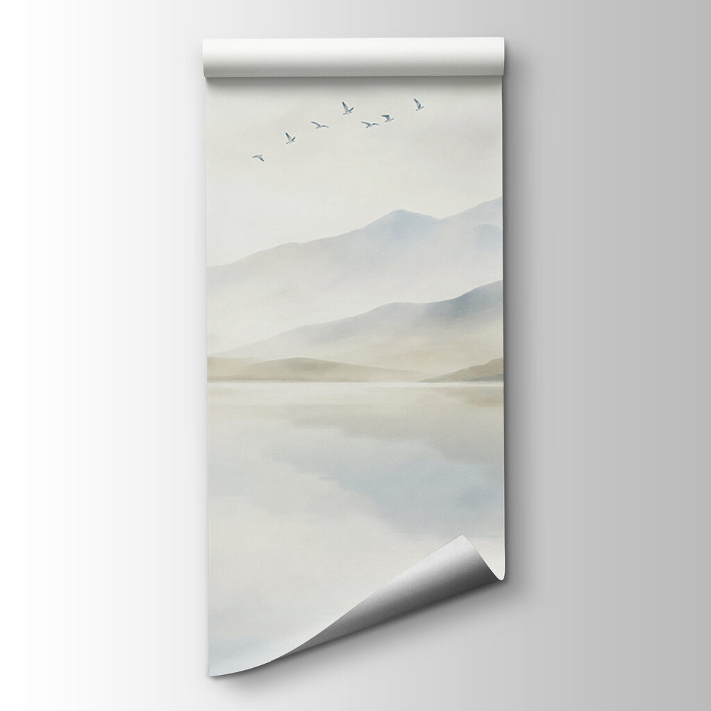 Sailboat on a lake with mountains in the background