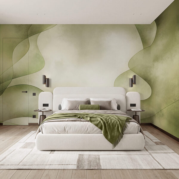 Fundo verde e branco