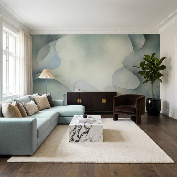 Fundo branco e azul com um padrão curvo Fundo branco e azul com um padrão curvo