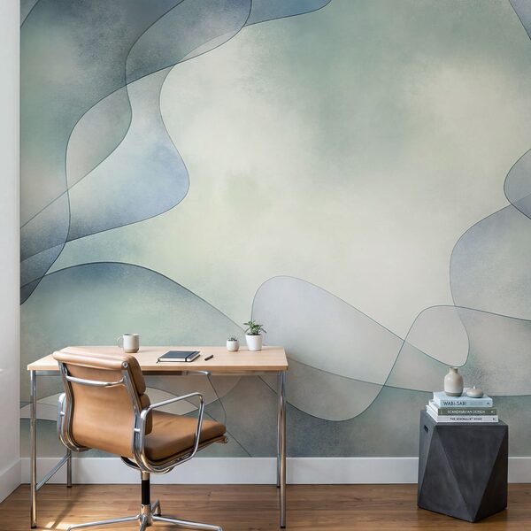Fundo branco e azul com um padrão curvo Fundo branco e azul com um padrão curvo