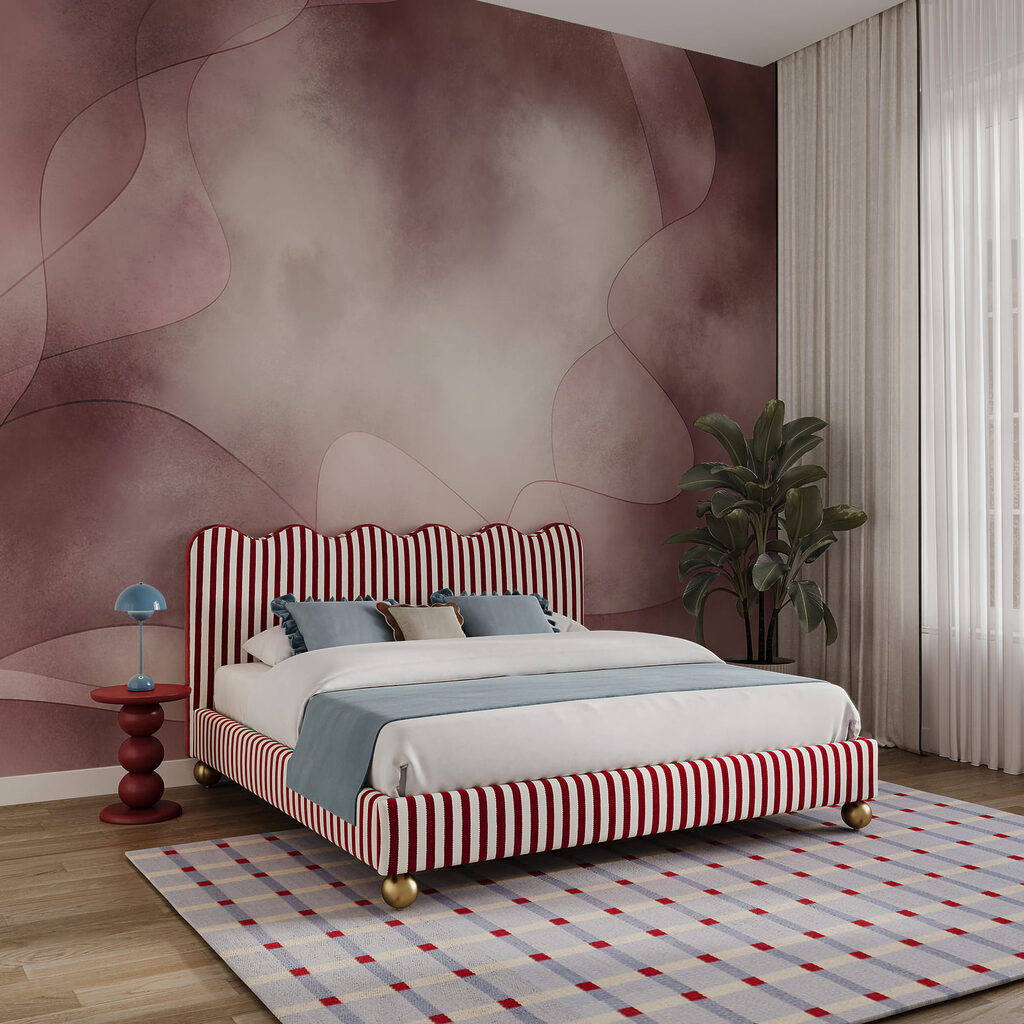 Fundo rosa e branco