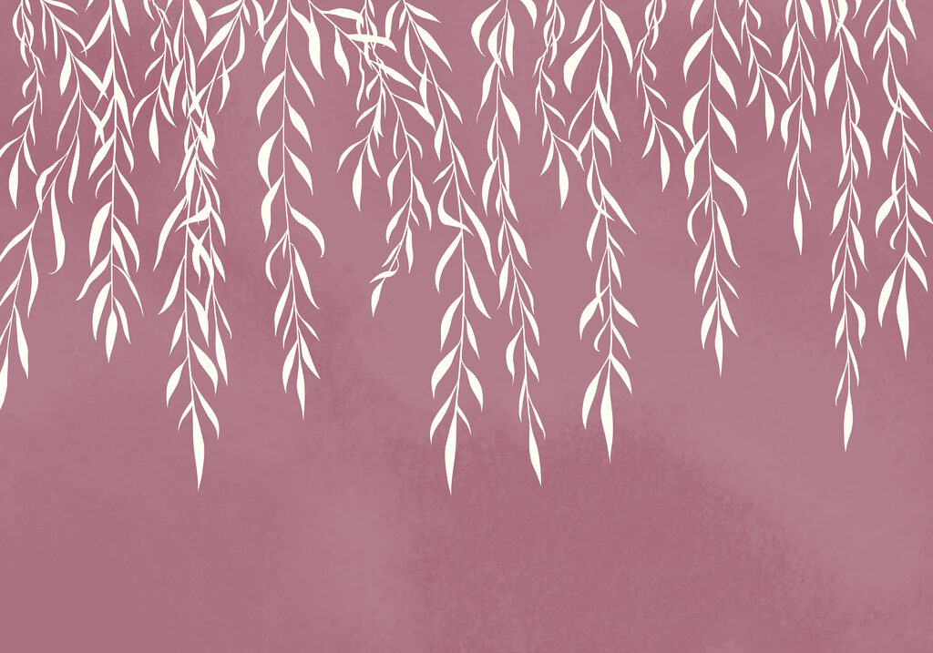 White leaves on a purple background White leaves on a purple background