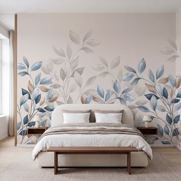 Folhas elegantes em tons suaves
