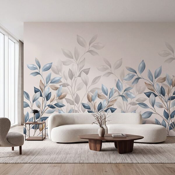 Folhas elegantes em tons suaves