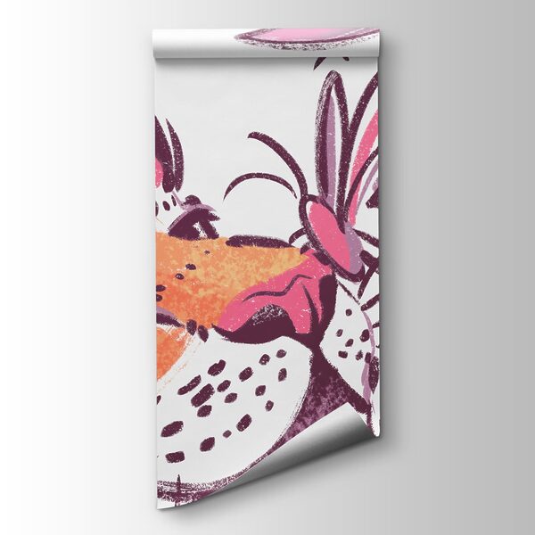Papel de parede Tigre com borboletas na boca (REF: t01032v4)