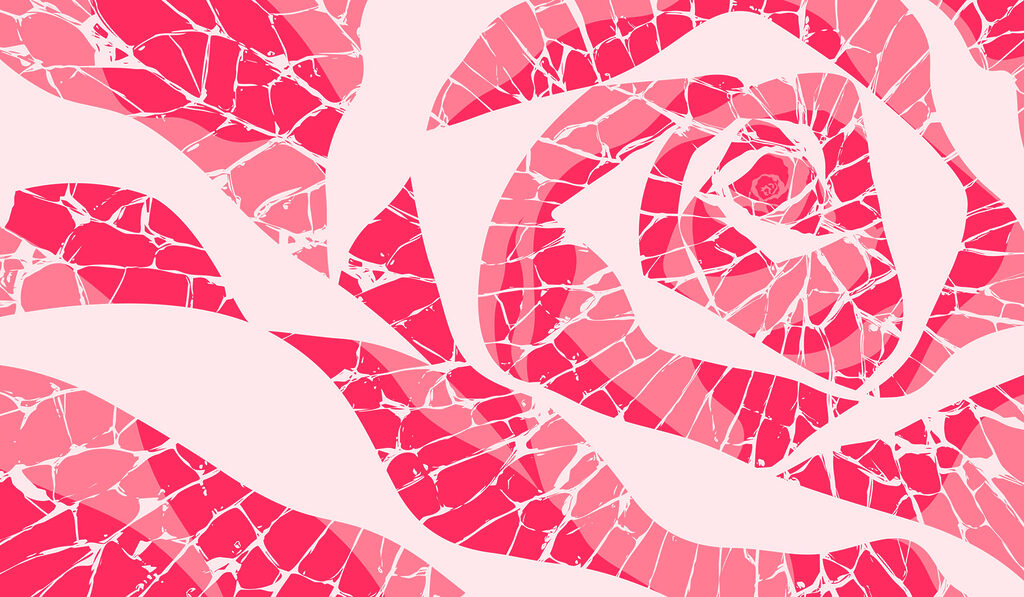 Papel de parede Padrão rosa e branco (REF: t01035v4)