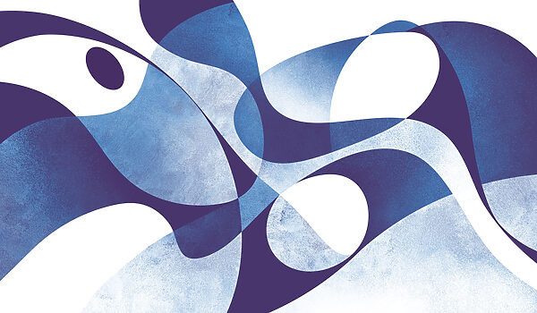 Papel de parede Arte abstrata em azul e branco (REF: t01037v4) Papel de parede Arte abstrata em azul e branco (REF: t01037v4)