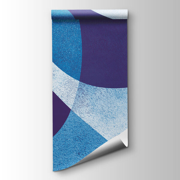 Papel de parede Arte abstrata em azul e branco (REF: t01037v4) Papel de parede Arte abstrata em azul e branco (REF: t01037v4)