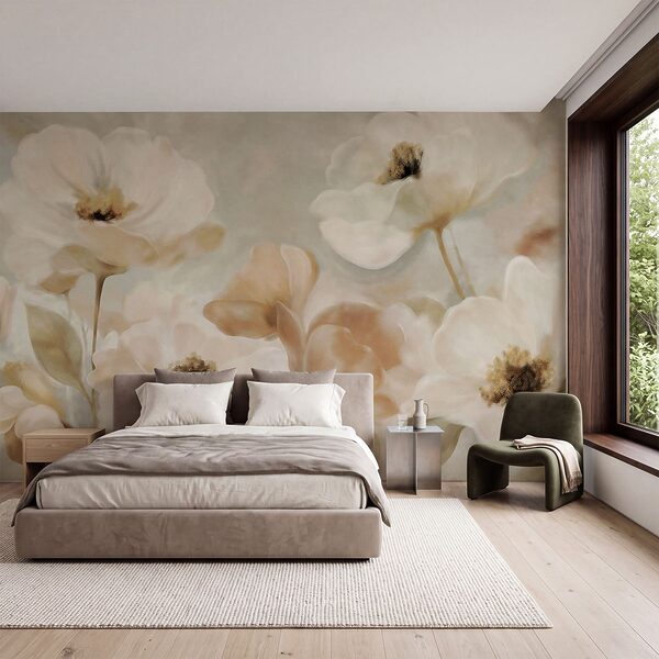 Papel de parede Flores delicadas em tons suaves (REF: t01064v1) Papel de parede Flores delicadas em tons suaves (REF: t01064v1)