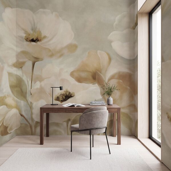 Papel de parede Flores delicadas em tons suaves (REF: t01064v1) Papel de parede Flores delicadas em tons suaves (REF: t01064v1)