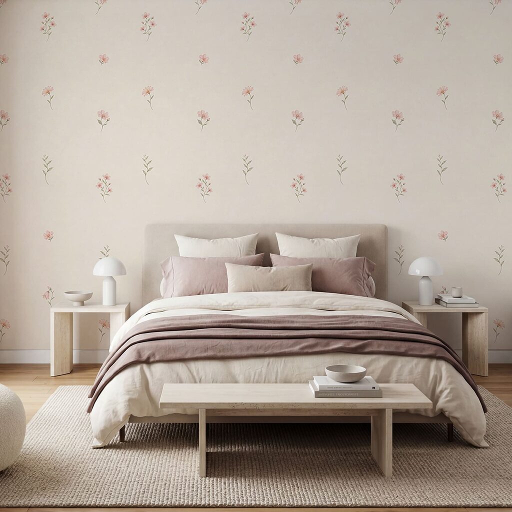 Papel de parede Padrão floral delicado para qualquer espaço (REF: t01095)