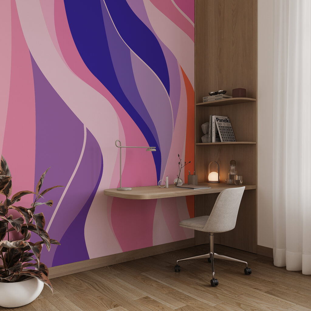 Papel de parede Fundo colorido com linhas (REF: t01039)