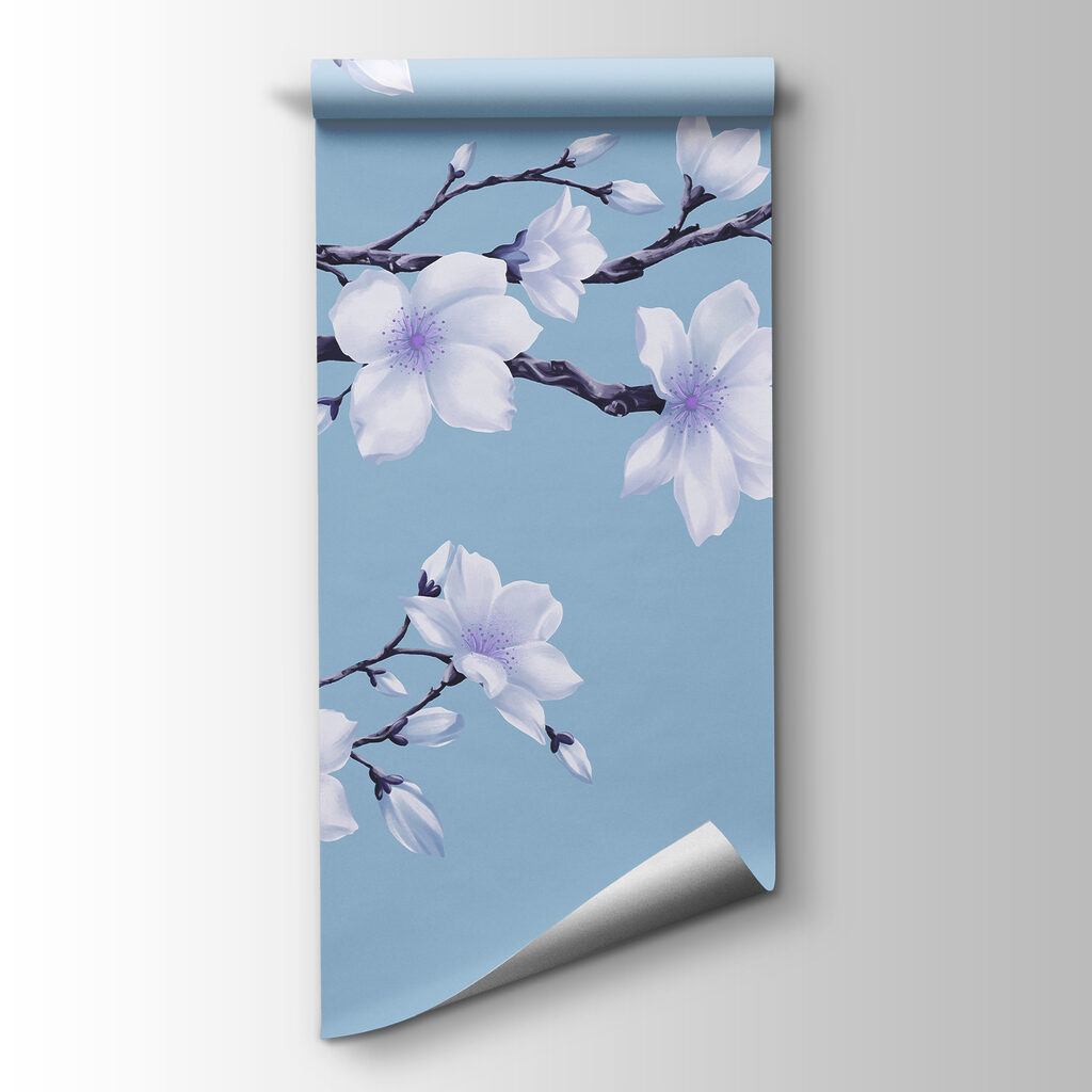 Papel de parede Ramo com flores brancas (REF: t01044v1) Papel de parede Ramo com flores brancas (REF: t01044v1)