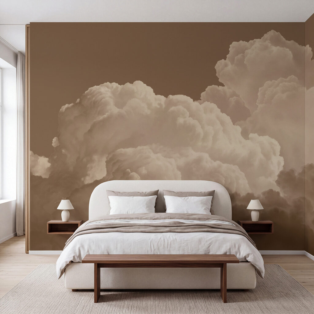 Papel de parede Grandes nuvens brancas no céu (REF: t01046v2) Papel de parede Grandes nuvens brancas no céu (REF: t01046v2)