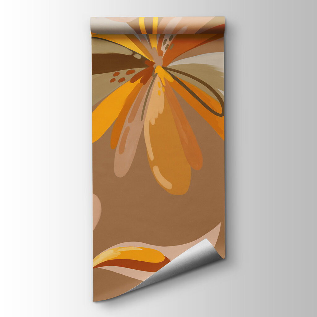 Papel de parede Padrão de flores e folhas (REF: t01059)