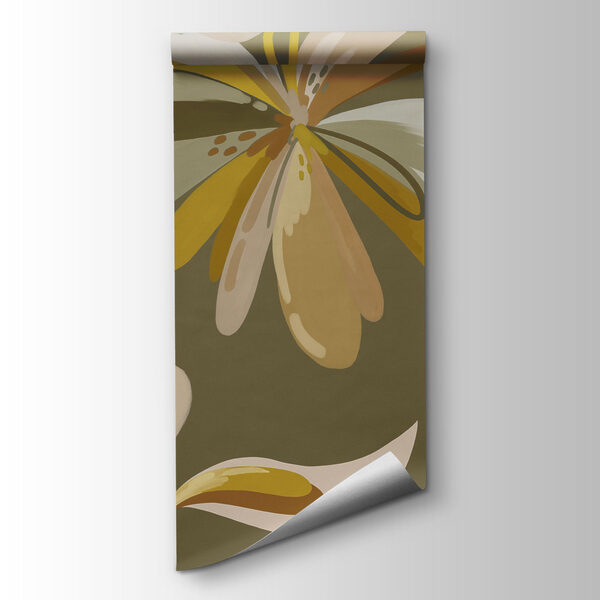 Papel de parede Padrão de flores e folhas (REF: t01059v1)