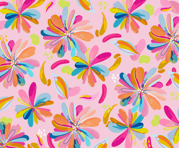 Papel de parede Flores coloridas sobre um fundo cor-de-rosa (REF: t01059v3) Papel de parede Flores coloridas sobre um fundo cor-de-rosa (REF: t01059v3)