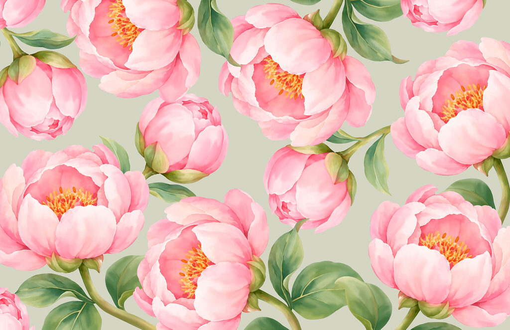 Papel de parede Padrão de flores cor-de-rosa (REF: t01096v2) Papel de parede Padrão de flores cor-de-rosa (REF: t01096v2)