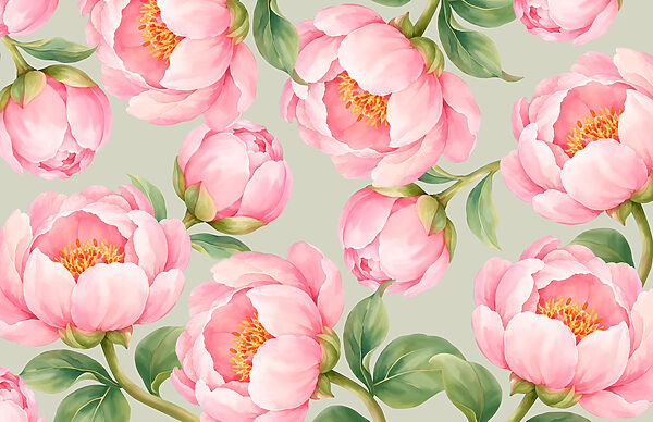 Papel de parede Padrão de flores cor-de-rosa (REF: t01096v2) Papel de parede Padrão de flores cor-de-rosa (REF: t01096v2)