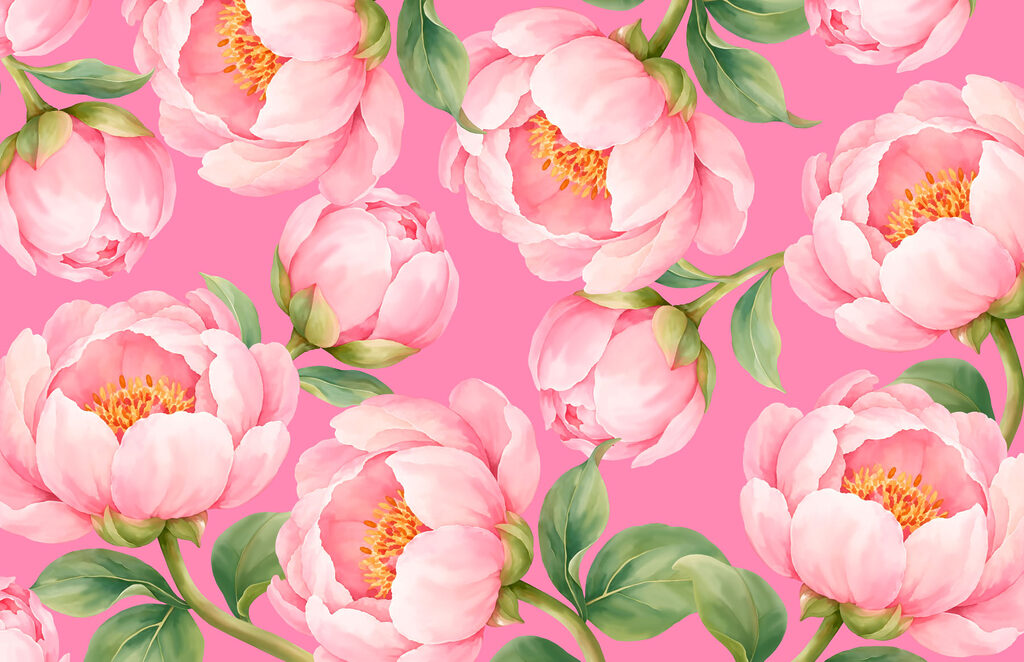 Papel de parede Flores cor-de-rosa sobre um fundo cor-de-rosa (REF: t01096v4) Papel de parede Flores cor-de-rosa sobre um fundo cor-de-rosa (REF: t01096v4)