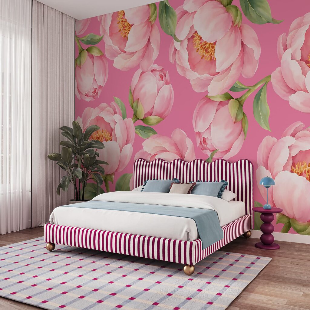 Papel de parede Flores cor-de-rosa sobre um fundo cor-de-rosa (REF: t01096v4) Papel de parede Flores cor-de-rosa sobre um fundo cor-de-rosa (REF: t01096v4)