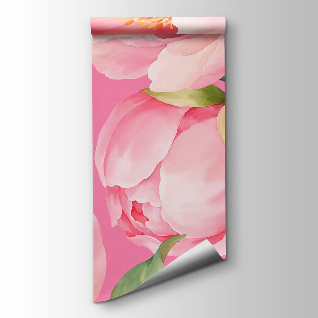 Papel de parede Flores cor-de-rosa sobre um fundo cor-de-rosa (REF: t01096v4) Papel de parede Flores cor-de-rosa sobre um fundo cor-de-rosa (REF: t01096v4)