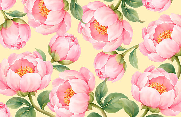 Papel de parede Padrão de flores cor-de-rosa (REF: t01096v5) Papel de parede Padrão de flores cor-de-rosa (REF: t01096v5)