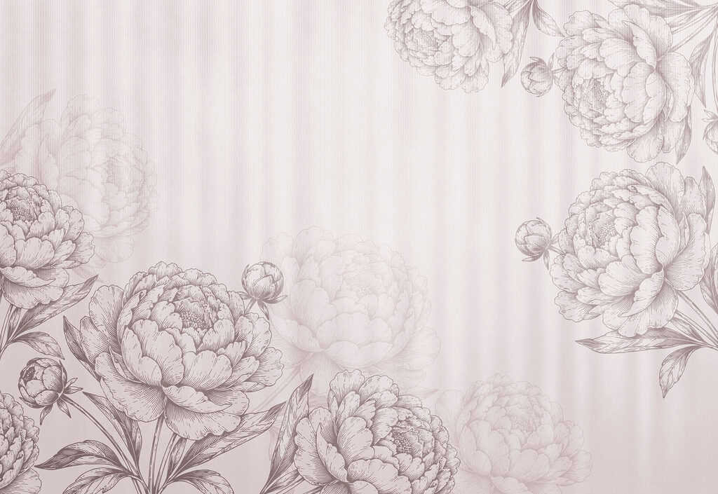 Papel de parede Flores delicadas em tons suaves (REF: t01097v2)