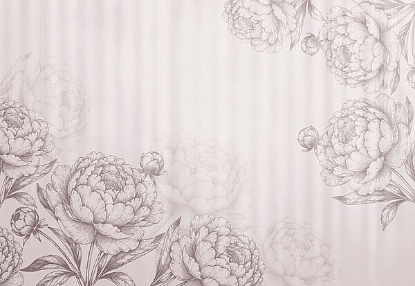 Papel de parede Flores delicadas em tons suaves (REF: t01097v2)