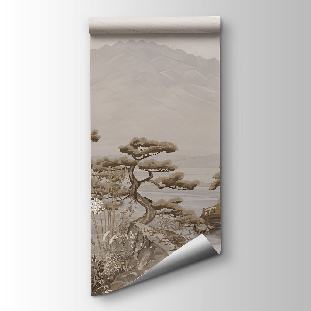 Papel de parede Paisagem com montanhas e árvores (REF: t01063v2) Papel de parede Paisagem com montanhas e árvores (REF: t01063v2)
